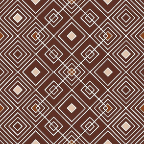 Handmade_Geometric brown_white 049