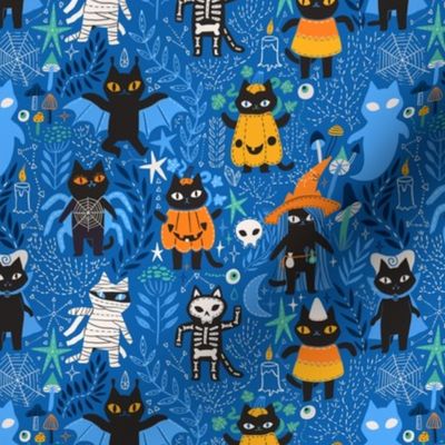 small black halloween cats