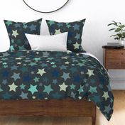 Seamless Repeat Pattern - Scattered Stars by Erica Henry
