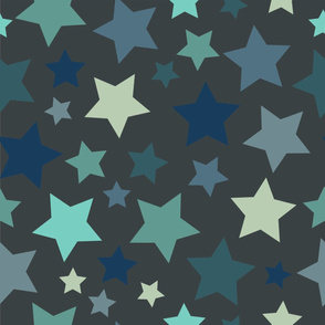 Seamless Repeat Pattern - Scattered Stars by Erica Henry