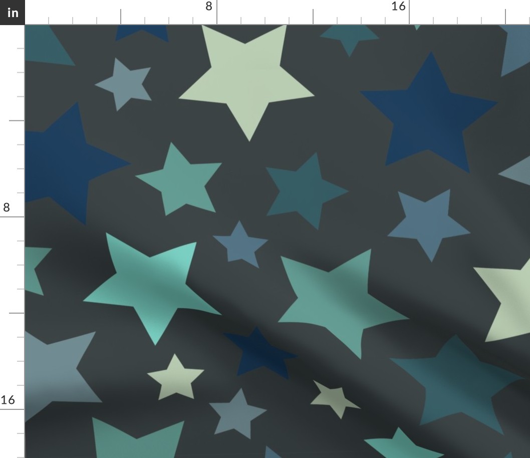 Seamless Repeat Pattern - Scattered Stars by Erica Henry