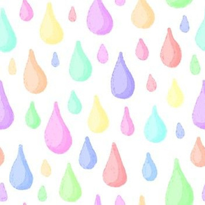 Rainbow Watercolor Rain