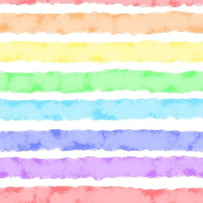 Rainbow Watercolor Stripes