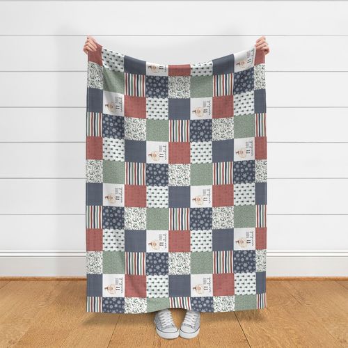 Christmas//Fleece Navidad - Wholecloth Cheater Quilt Rotated