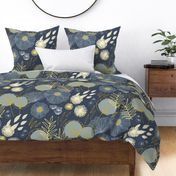 CUSTOM Wallpaper - Spring Floral Navy D by Friztin