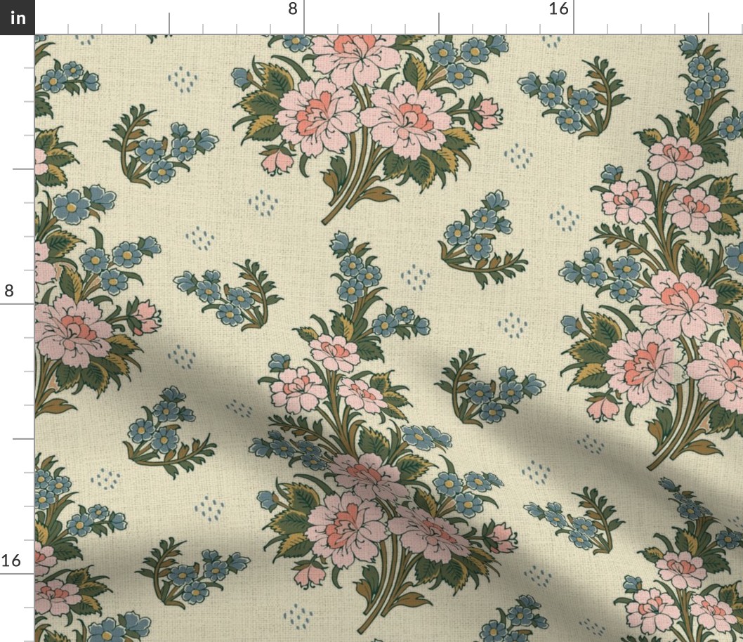 Indian Floral Chintz-Ivory-Large