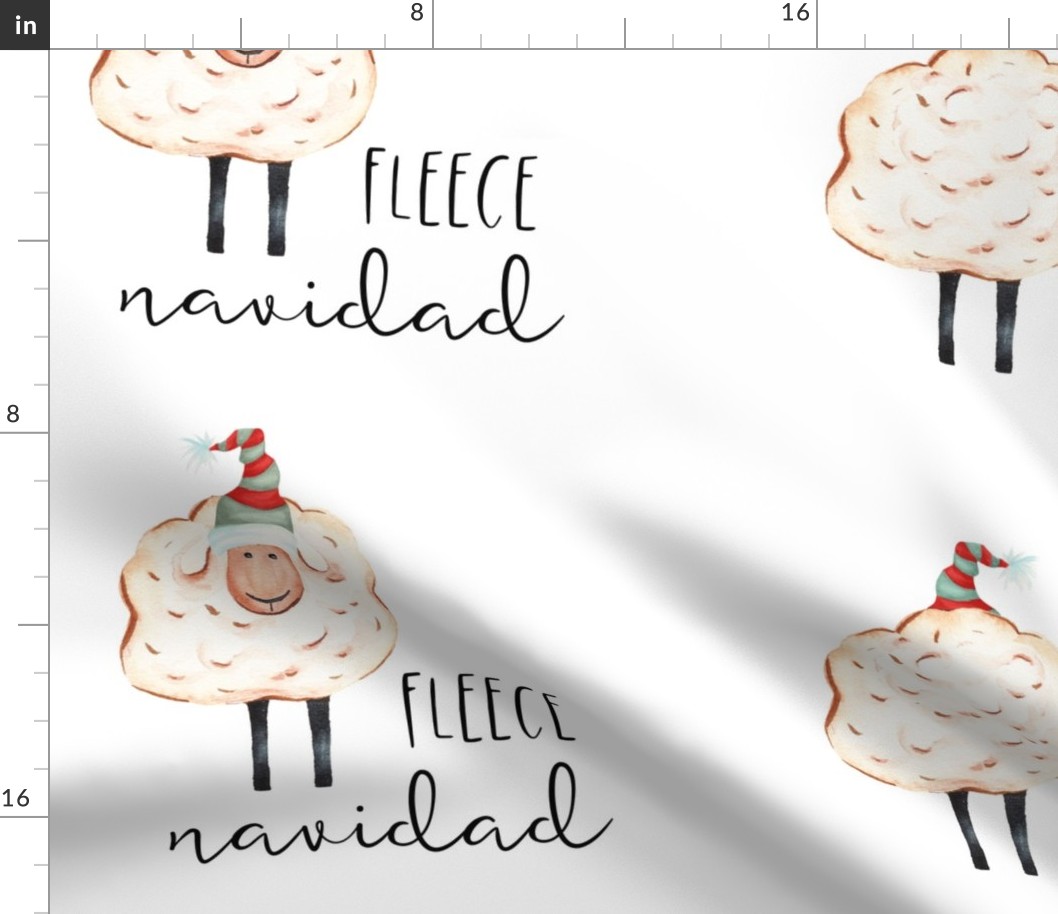 12 Inch Christmas//Fleece Navidad Sheep Fronts & Backs