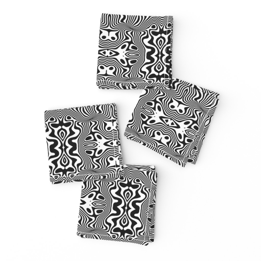 Black And White Kaleidoscope Pattern