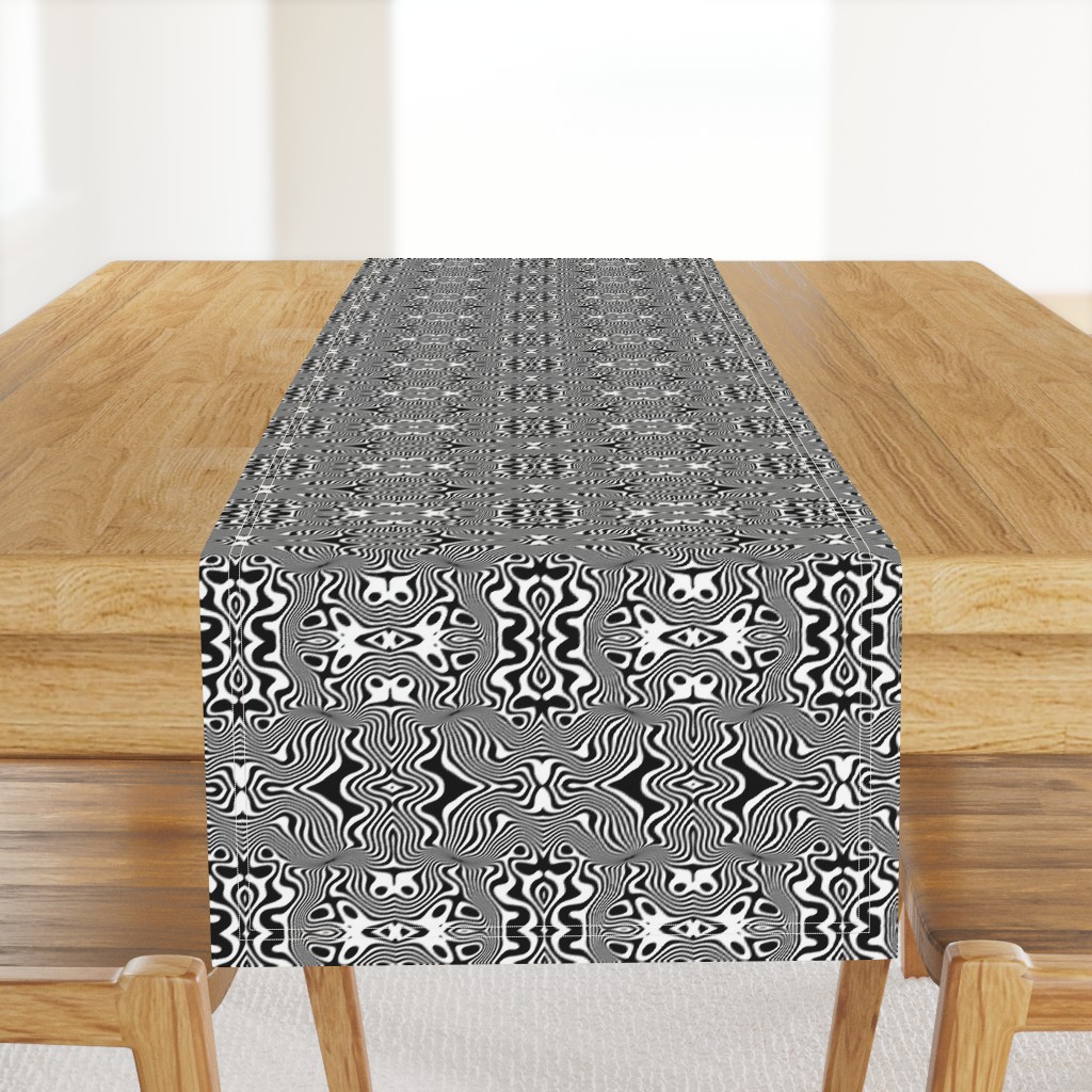 Black And White Kaleidoscope Pattern