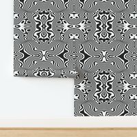 Black And White Kaleidoscope Pattern