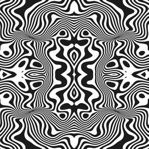 Black And White Kaleidoscope Pattern