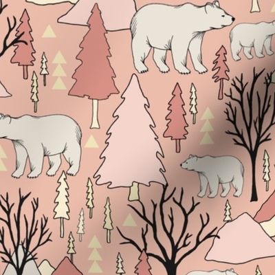 Woodland Bears - Medium - Pink