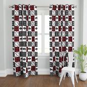 Buffalo Wholecloth - Wild and Free - Black, Grey, Red - buffalo plaid  - C19BS