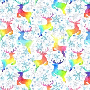 Rainbow Reindeer - white