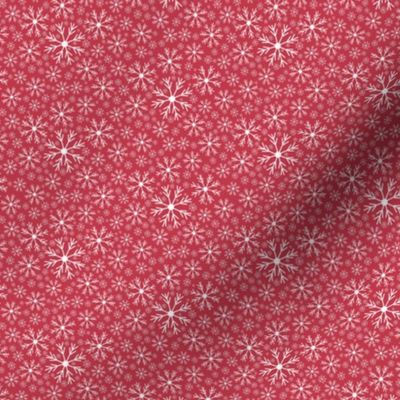 Snowflakes | Dark Christmas Pink | Renee Davis