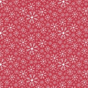 Snowflakes | Dark Christmas Pink | Renee Davis