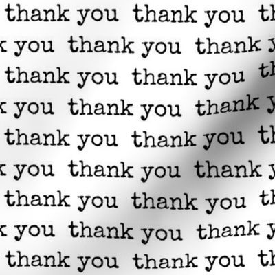 Thank You Typography - Gratitude || grateful thanksgiving black and white