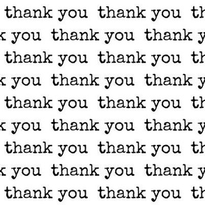 Thank You Typography - Gratitude || grateful thanksgiving black and white