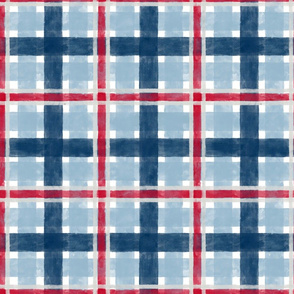Winter Plaid (dusty-navy-red-silver) 12”