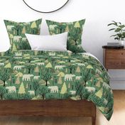 Woodland Bears - Large - Green