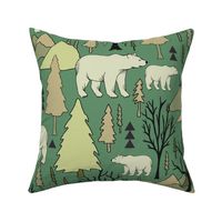 Woodland Bears - Large - Green