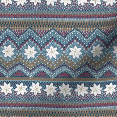 Arctic Star Flora Fair Isle (storm blue)6”