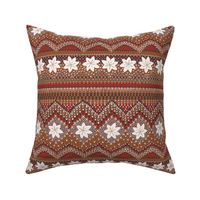 Arctic Star Flora Fair Isle (gingerbread) 10”