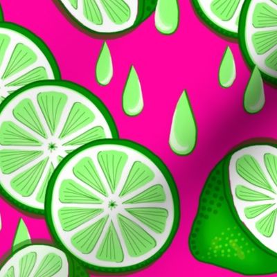 Lime Light Pop Art / Green-Pink 