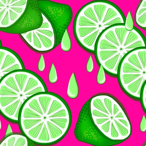 Lime Light Pop Art / Green-Pink 