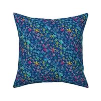 Rainbow snowflakes - blue