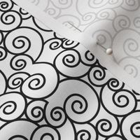 White and Black Abstract Spiral Pattern