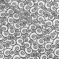 White and Black Abstract Spiral Pattern