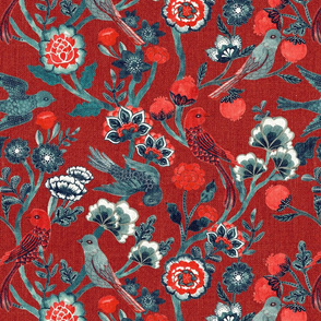 Indian Chintz {Red}