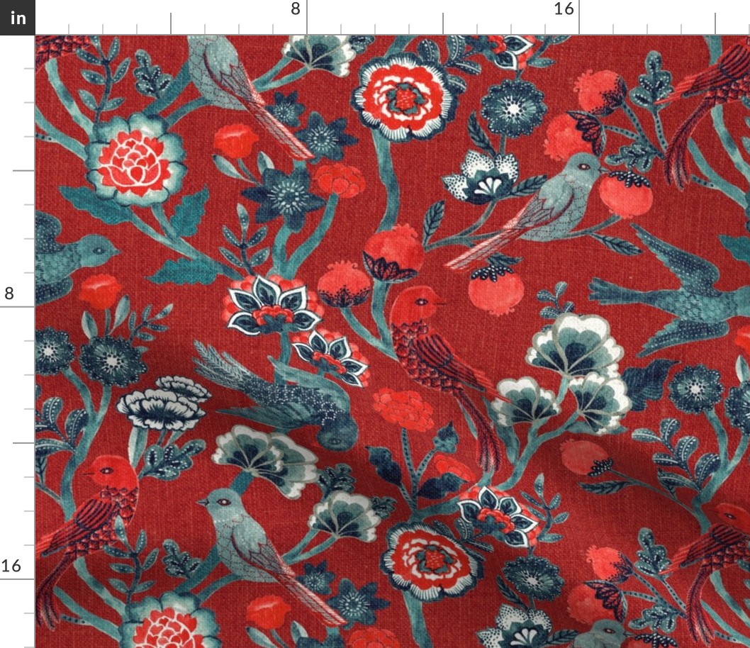 Indian Chintz {Red}