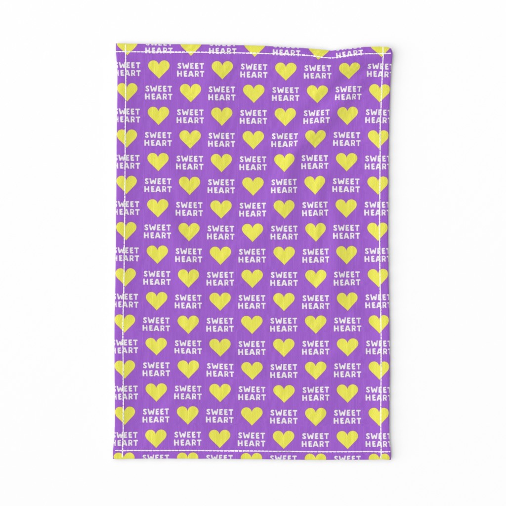 sweet heart - valentines- purple and yellow - LAD19