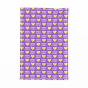 sweet heart - valentines- purple and yellow - LAD19