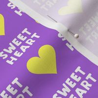 sweet heart - valentines- purple and yellow - LAD19