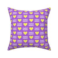 sweet heart - valentines- purple and yellow - LAD19