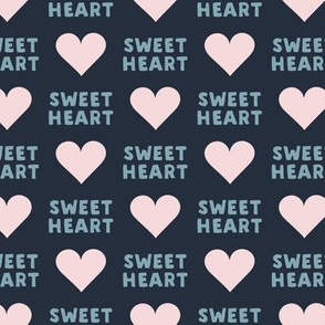 sweet heart - valentines-  blue and pink - LAD19