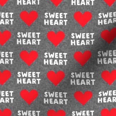 sweet heart - valentines- dark grey - LAD19