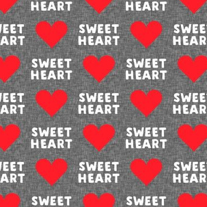 sweet heart - valentines- dark grey - LAD19