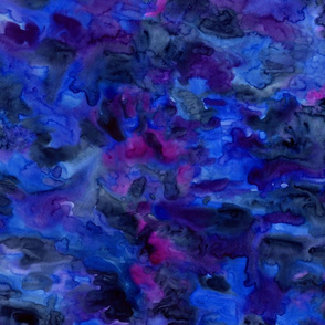 Dark watercolor background blue and violett