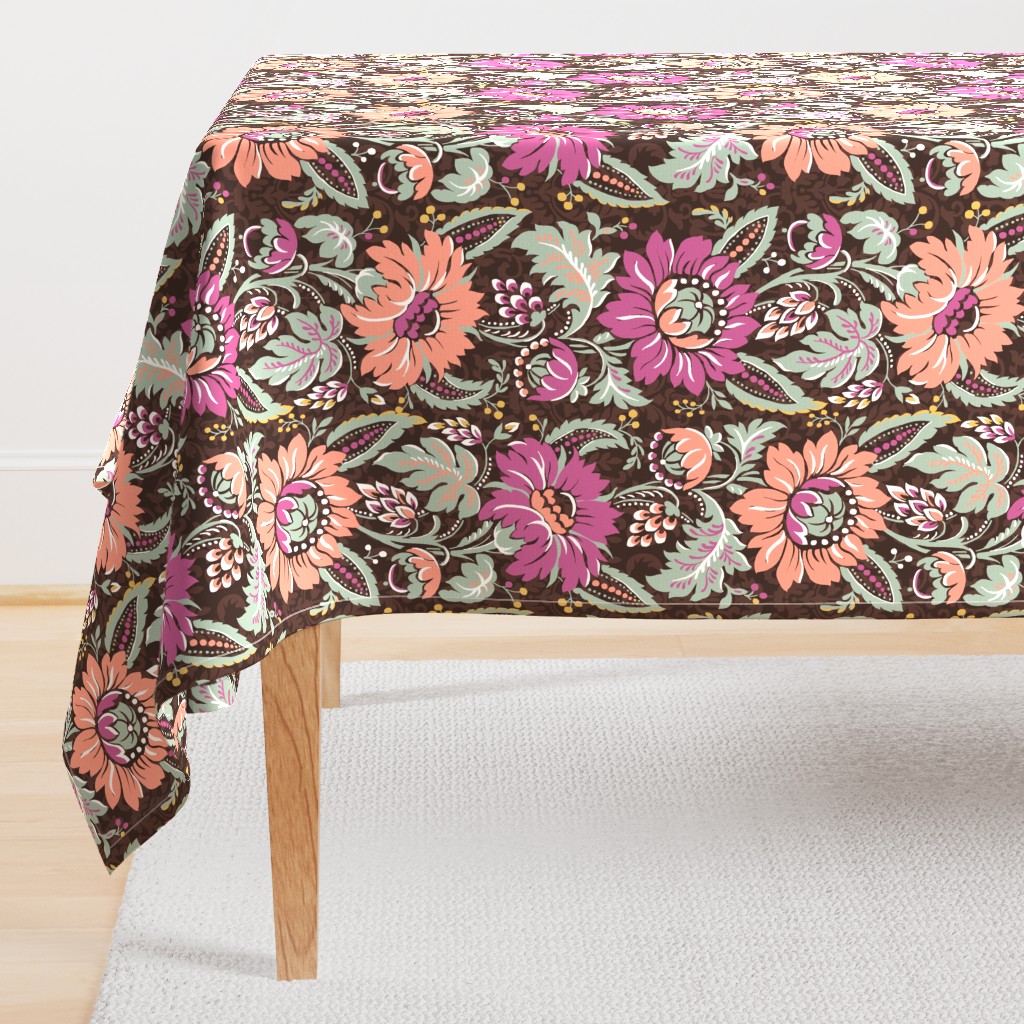 vintage floral Jacobean chintz