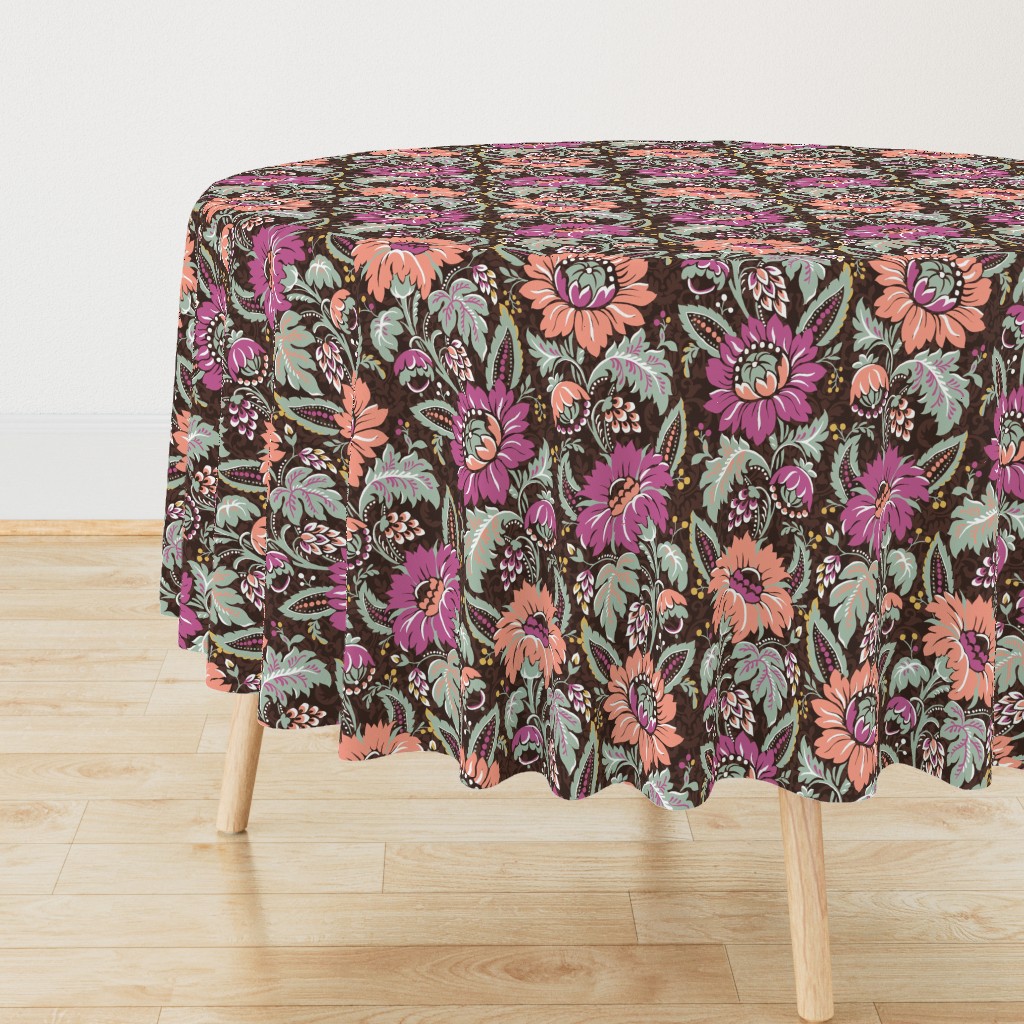 vintage floral Jacobean chintz