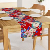 Modern Chintz Red Ground (Larger Scale)