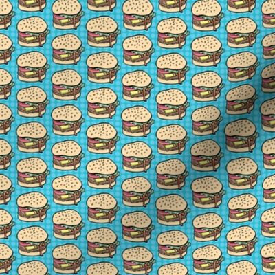 Mini Burgers in Blue