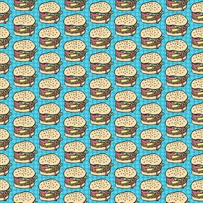 Mini Burgers in Blue