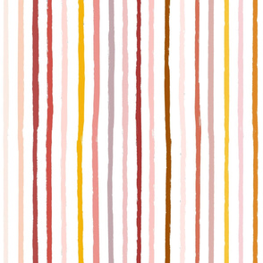 blush & rust multi colored uneven stripes - horizotal 