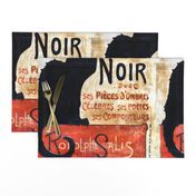 Le Chat Noir Vintage Black Cat Poster DIY Pillow or Tea Towel