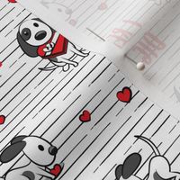 I really dig you! - black stripes - cute dog valentines - LAD19
